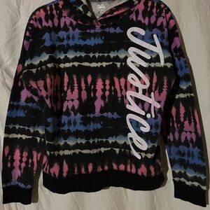 Justice Pink and Blue Graphic Hoodie